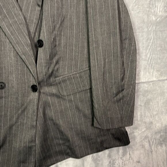NWT New A New Day White & Gray Pin Stripe Button Front Blazer Size XXL - Picture 5 of 10